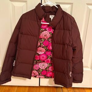 Rare find! Vintage LILLY PULITZER brown jacket w/ classic floral design inside!